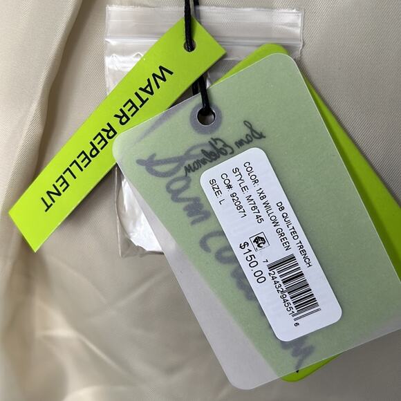 NWT! Sam Edelman Double Breasted Quilted Trench Coat size Large - Picture 7 of 10